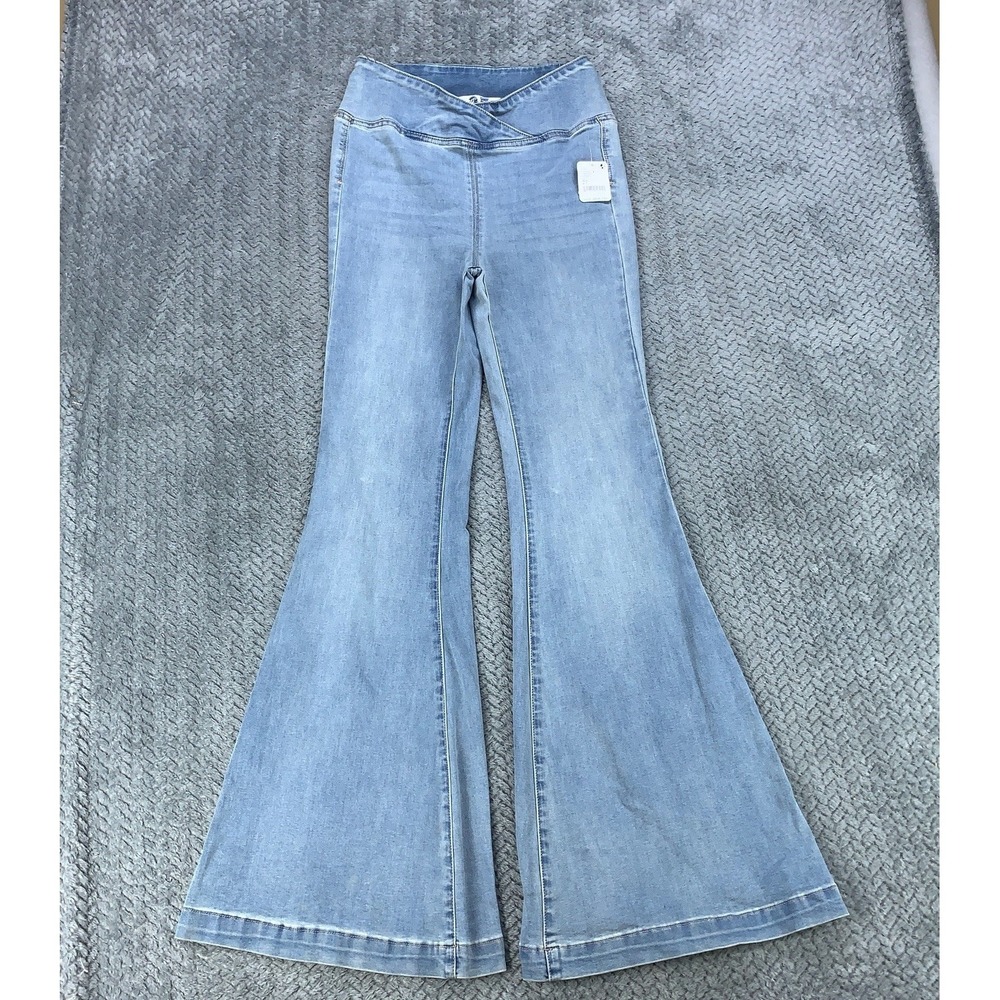 Free‎ People We The Free Venice Beach Flare Jeans Size 27 High Waist Stretch NWT